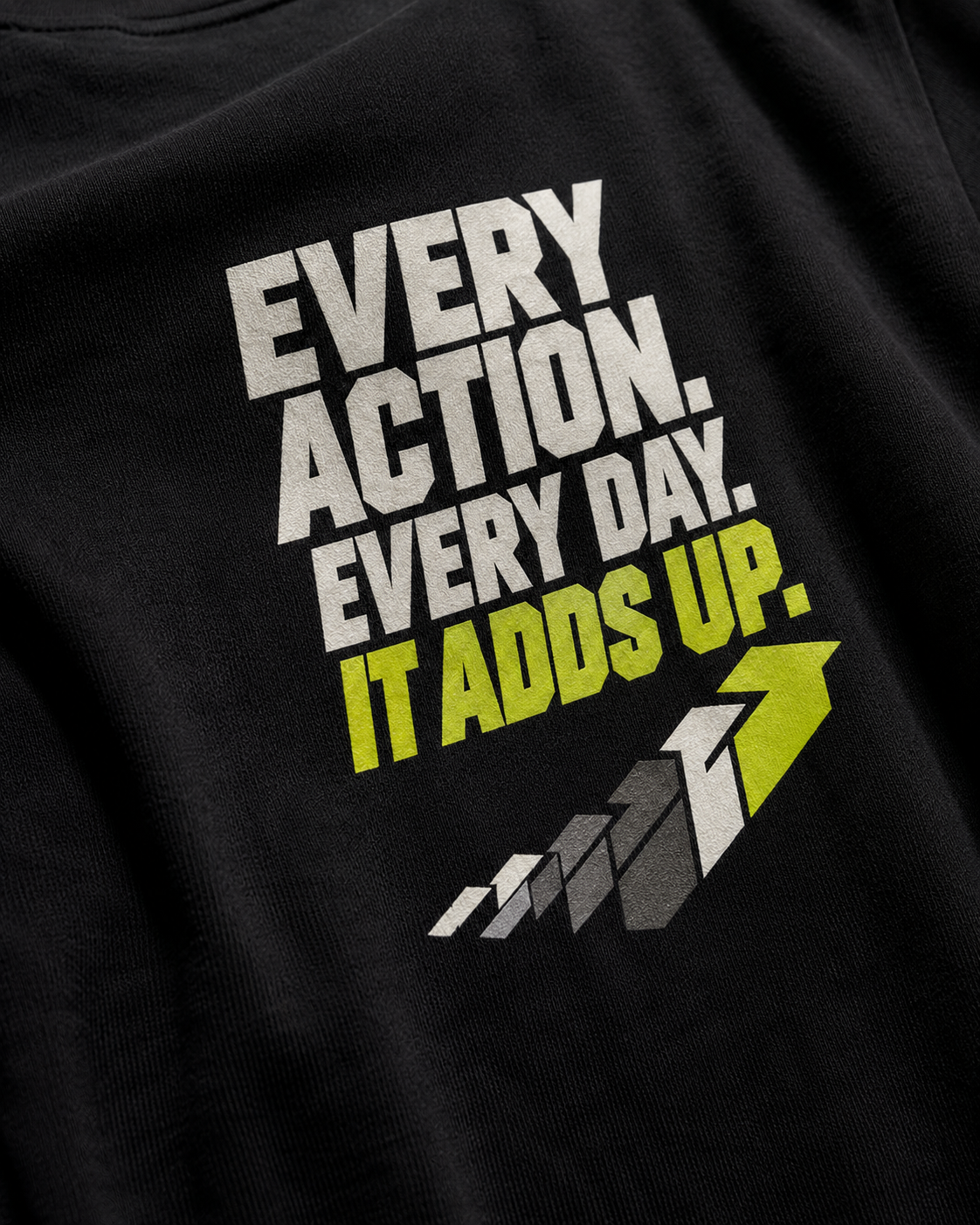 DYNVOR Every Action. Every Day. IT Adds Up artwork close-up