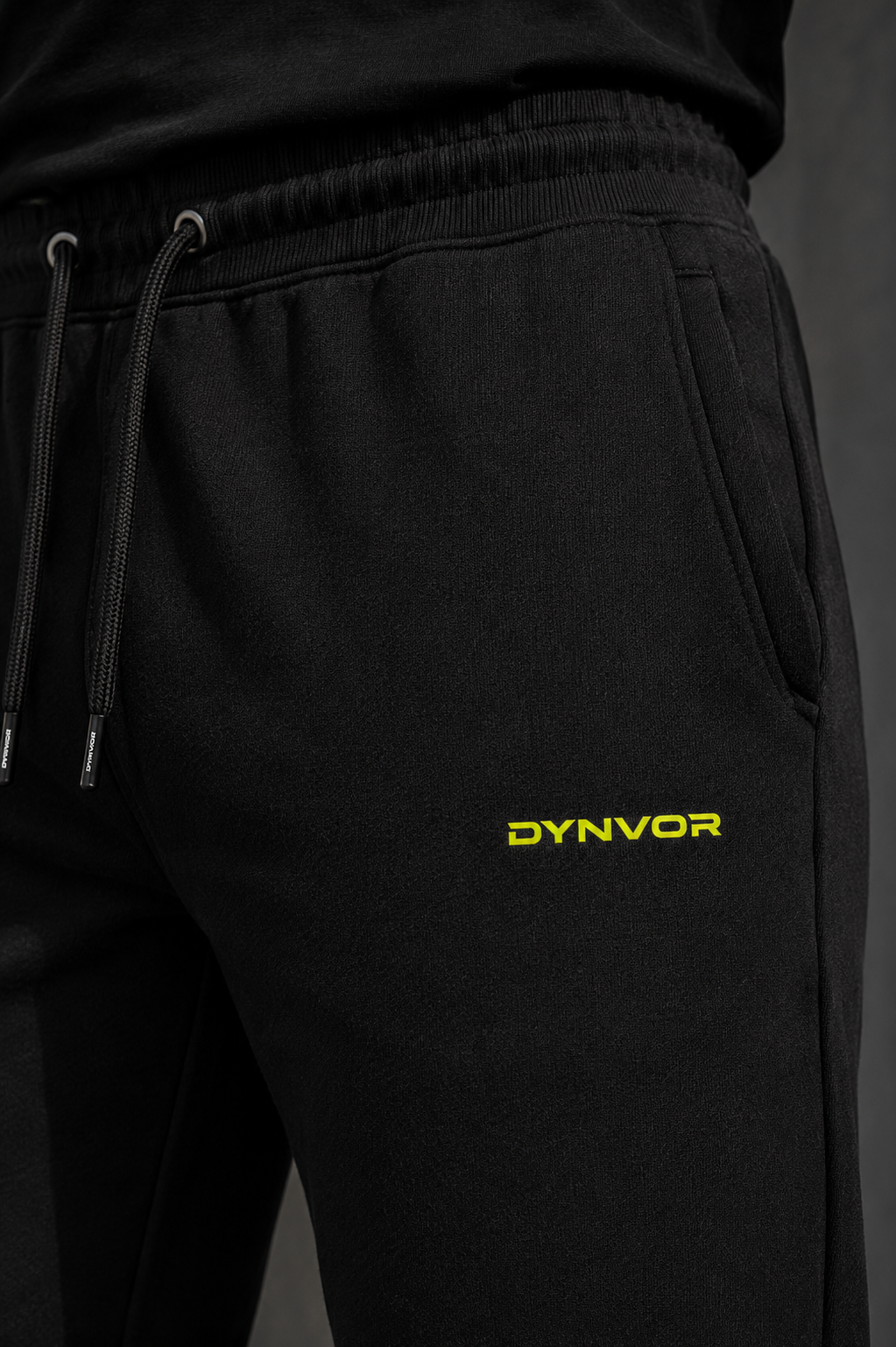 DYNVOR Evolve Technical Joggers pocket branding close-up