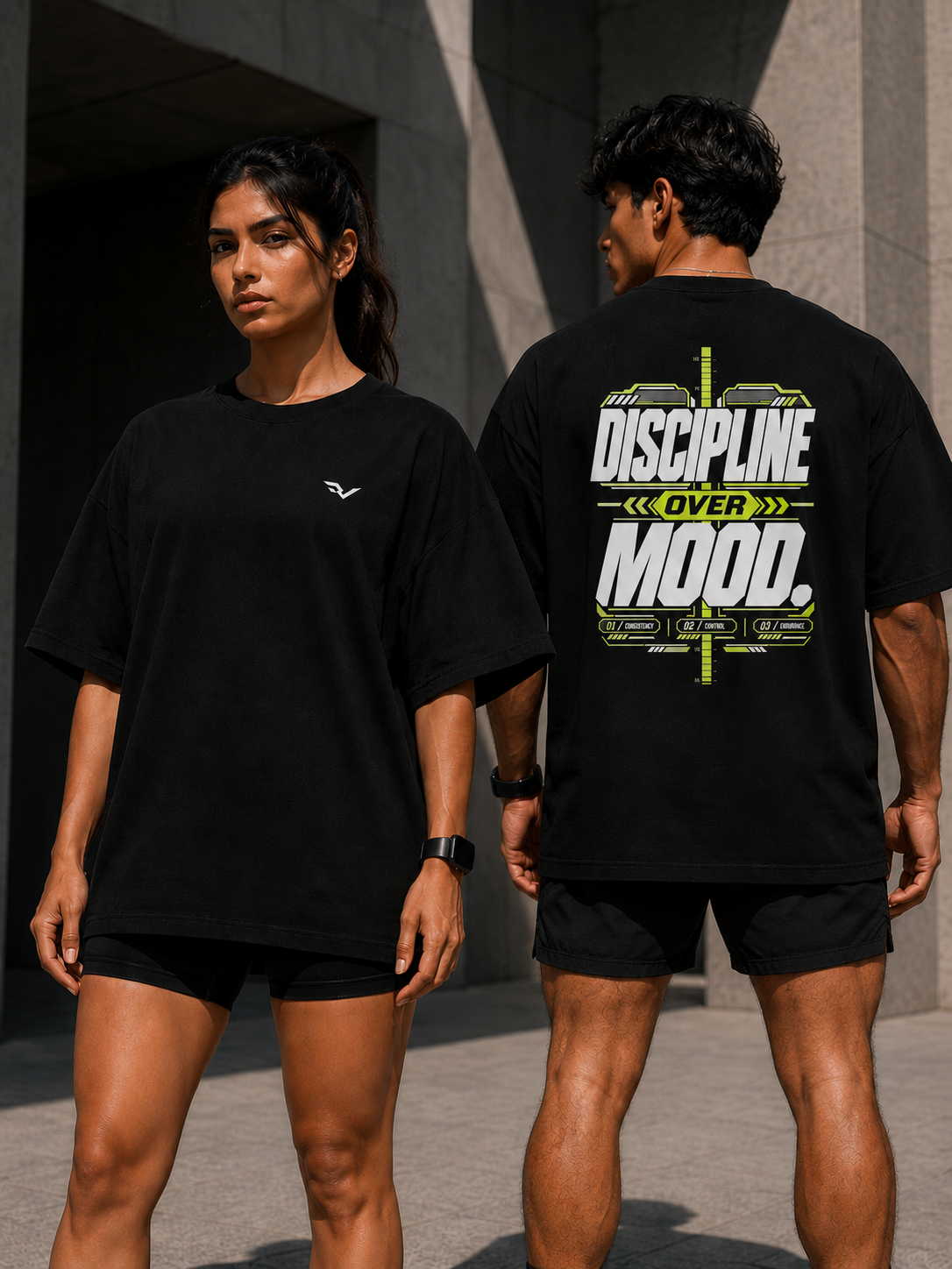 Discipline Over Mood — Oversized T-Shirt