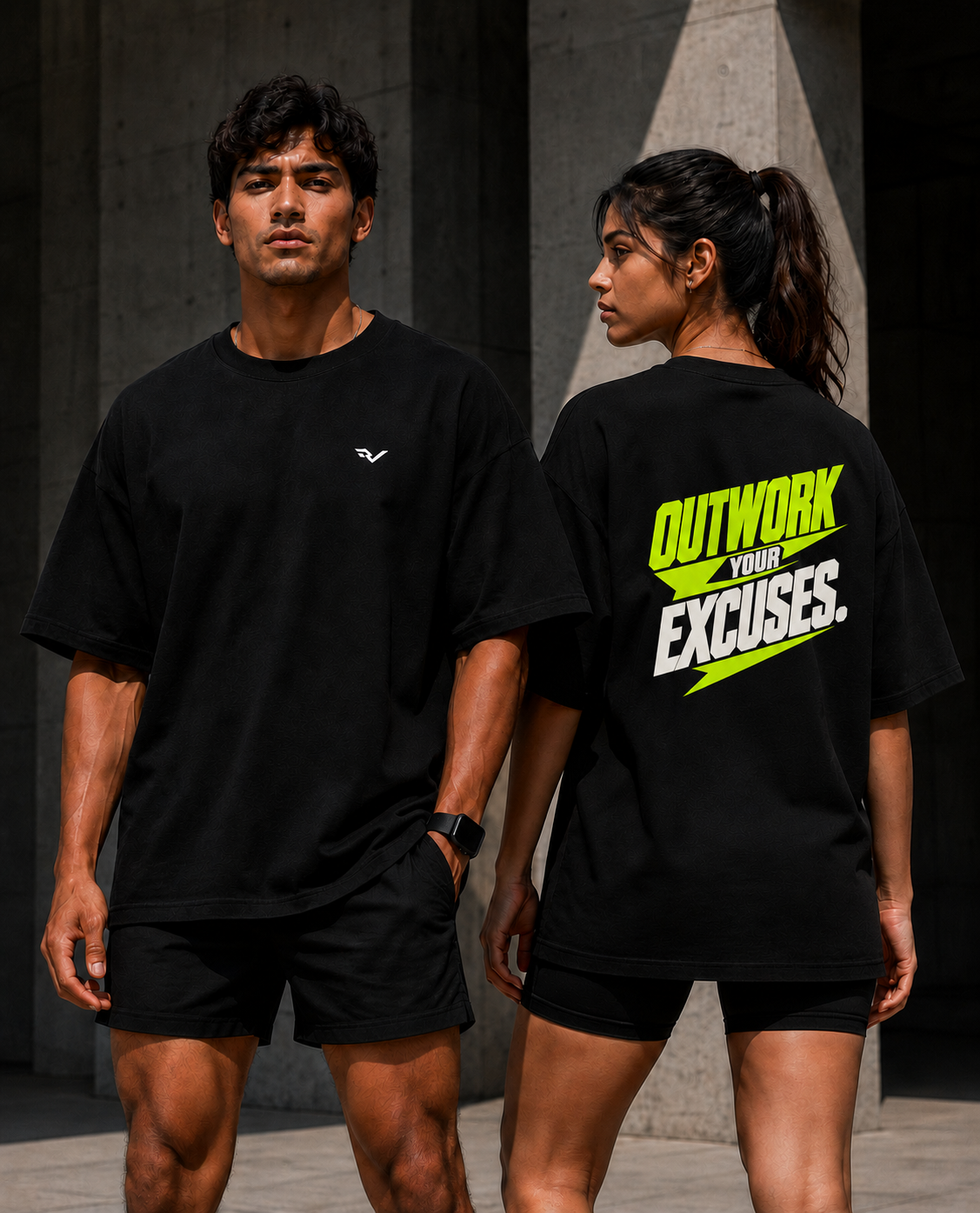 DYNVOR Outwork Your Excuses dual model product view