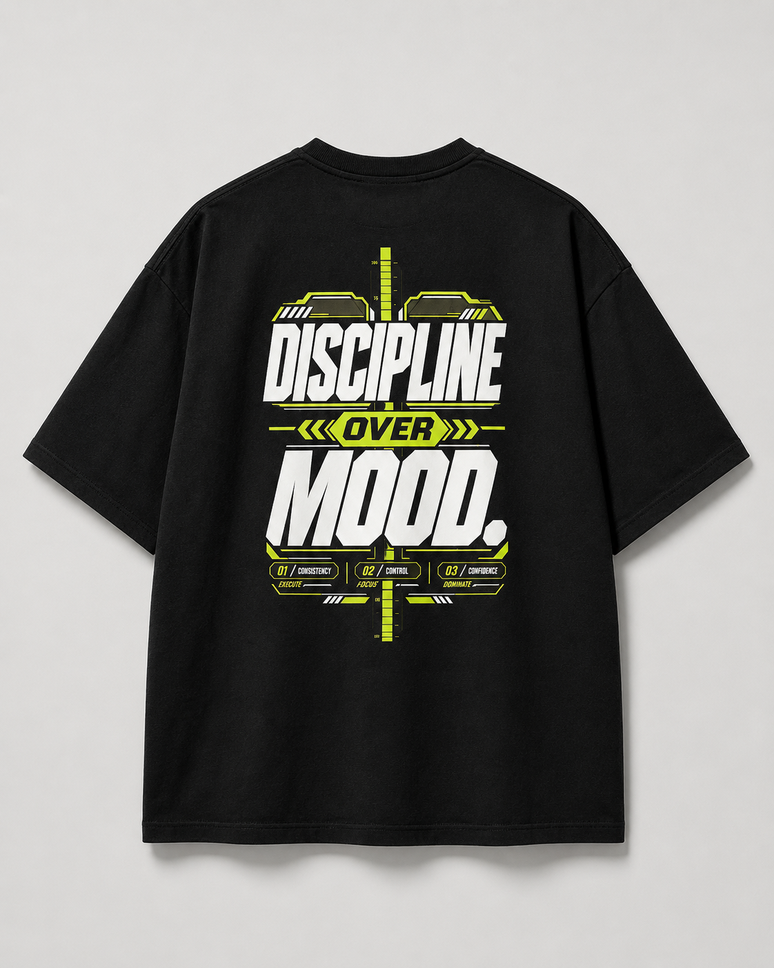DYNVOR Discipline Over Mood flat lay product view
