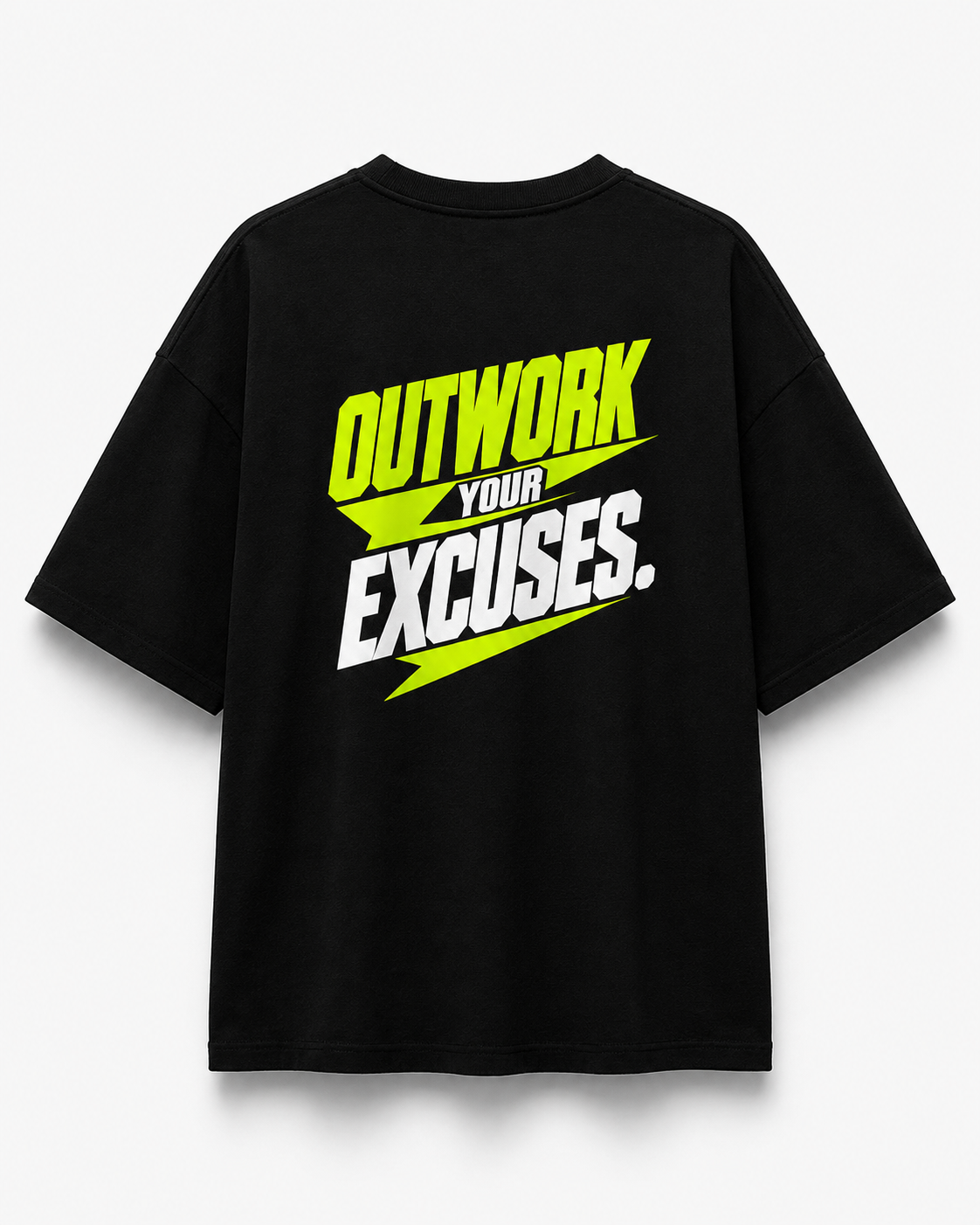 DYNVOR Outwork Your Excuses flat lay product view