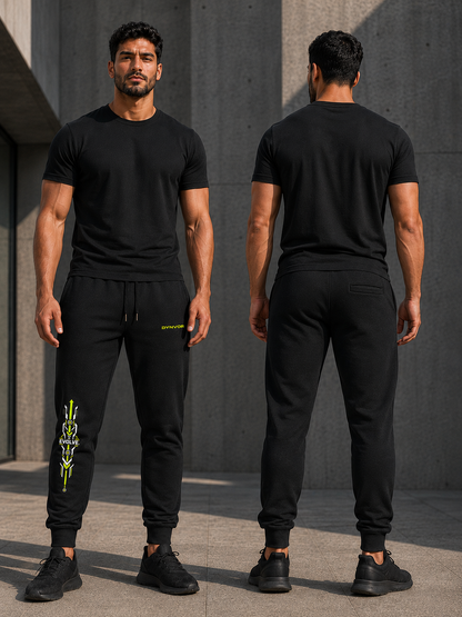 DYNVOR Evolve Technical Joggers men's front and back fit view