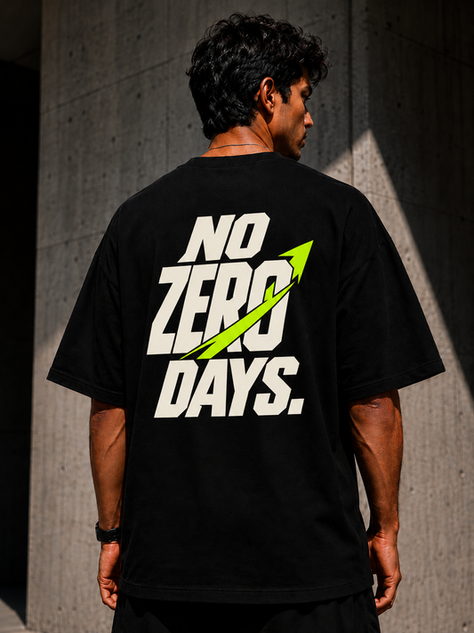 DYNVOR No Zero Days men's back artwork view